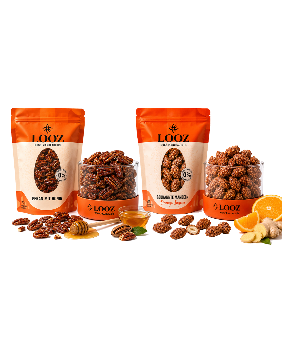 3 (1) Snack Box Orange-Ingwer & Pekan mit Honig – Bild 1